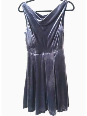 Anthropologie Eva Franco Velvet Dress Size 2 Gray